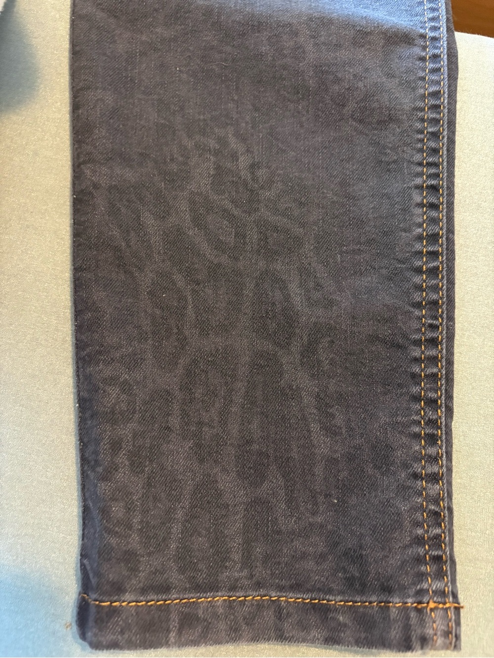 Olsen “Mona” Hi-Waist Straight Slim Cut Leg Power Stretch Tonal Animal Print(10) - Picture 6 of 9